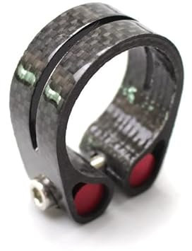 HESHUWEN Sattelklemme Vollkohlenstoff MTB Sattelstützeklemme for 27.2/30,8/31,6mm Sattelstütze Quick Release Carbon Mountain Road Fahrradsitz Postklemme Sattelklemme(30.8 Open Glossy)