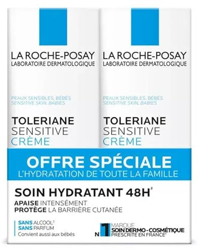 La Roche-Posay Toleriane Creme Soin Hydratant Apaisant Protecteur Sensitive 2x40ml