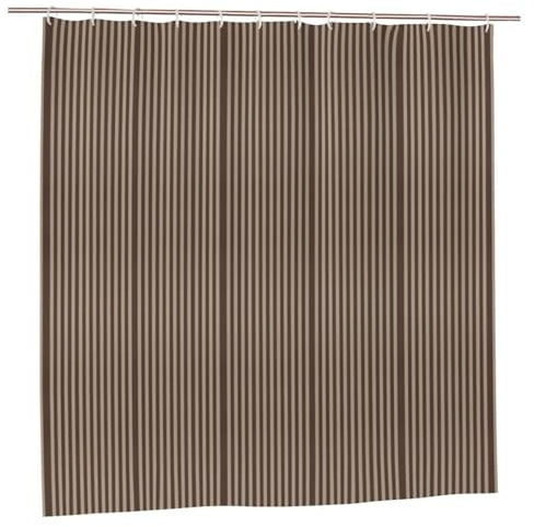 FSCEV Brown Strip Shower Curtain 72x72in Bathroom Bathtub Supplies Protecting Privacy Long Shower Curtain