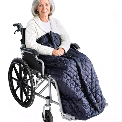 Rollstuhl Fußsack, Rollstuhldecke Winter, Fusssack für Erwachsene Rollstuhl, Winddichte Wärme Rollstuhl Decke Beindecke, Schoßdecken für ältere Menschen, Winter Rollstuhl Schlupfsack