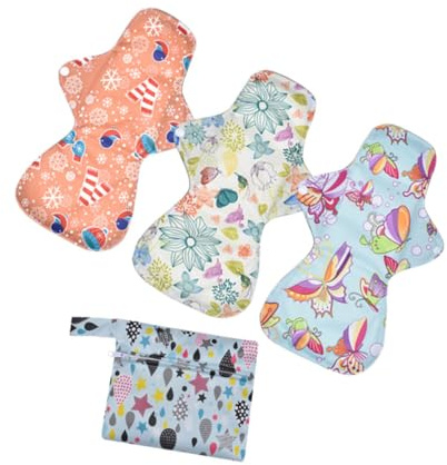 Beaupretty Toallas Menstruales Lavables de Algodón y Ecológicas, Paquete de 6 Piezas Ligeras para Madres, Protección Cómoda y Reutilizable en Lactancia Color Aleatorio
