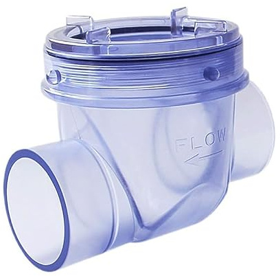 PVC Swing Check Valve Solvent Weld Pipe, 50mm One-Way for Garden Irrigation Aquarium Water Pipes