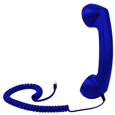 Connettore per telefono retrò - Adattatore da 20x6x3 cm tipo C a linea fissa, cornetta per telefono cellulare retrò con microfono, dispositivo per chiamate in | Convertitore telefonico in sti