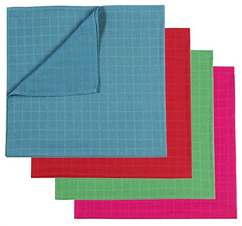 Mundo melocotón Set 4 Mullwindeln Aqua/Himbeere/Rot/Grün Kleine