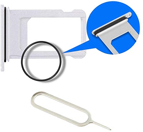 MMOBIEL Vassoio Carta SIM Compatibile con iPhone SE 2022 / SE 2020/8 Series - Porta Scheda SIM - Inclusa Guarnizione di Gomma e Sim Pin - Bianco