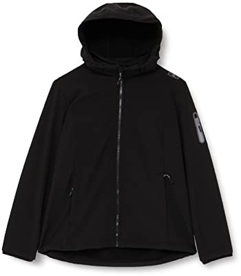 CMP Giacca In Softshell Da Donna Con Cappuccio Removibile, Nero 01, 52