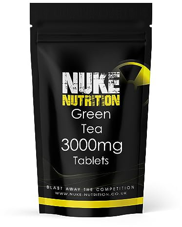 Nuke Nutrition Green Tea Extract - 60 Tablets - High Strength Green Tea Extract - Easy Swallow Green Tea Supplement Pills for Detox - Green Tea Herbal Supplements High in Antioxidants & Polyphenols