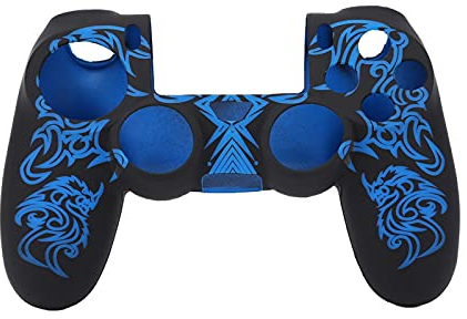 Longzhuo Custodia per Controller ps4, Custodia Morbida in Silicone Skin Grip Shell Cover per Controller PS 4 ps4(Blu)
