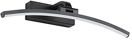 YHTlaeh LED Miroir Lumière 8W 640 Lumens Noir pour Salle de Bain - Lampe Blanc Neutre 4000K IP44 Étanche Sans Scintillement 230V - Longueur 40cm