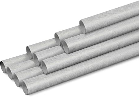 Clairefontaine 95732C – Karton mit 10 Rollen gerilltes Kraftpapier 65g, 3mx0,70m, Grau, 1 Karton