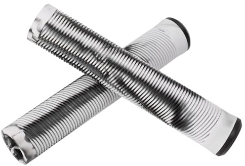 Empuñaduras de Manillar de Bicicleta, 1 Par, 16 Cm, Empuñaduras de Manillar de Bicicleta, Empuñaduras de Goma TPE de Repuesto para Bicicleta, 22,2mm/0,9 Pulgadas(Gris Blanco Negro)