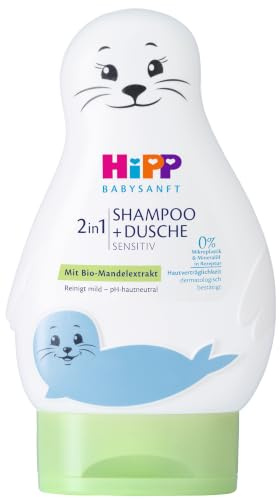 HiPP Babysanft 2in1 Shampoo + Dusche, 6er Pack (6 x 200 ml)