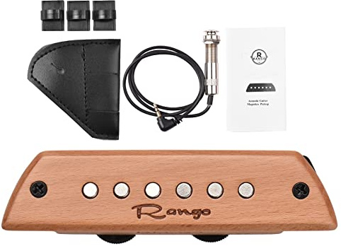 SDADS RG-S3 Acoustic Guitar Magnetic Pickup Beech Wood Passive Magnetic Soundhole Pickup No Battery/Drilling Required