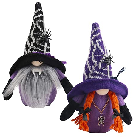 2 Stück Halloween Deko Wichtel,Festliche Geschenke Plüschpuppen Dekoration,Plüschtier Halloween Zwerg Plüsch Deko,Gesichtslose alte Mann Zwerg Rudolph Puppe Haus Ornamente für Dekorationen
