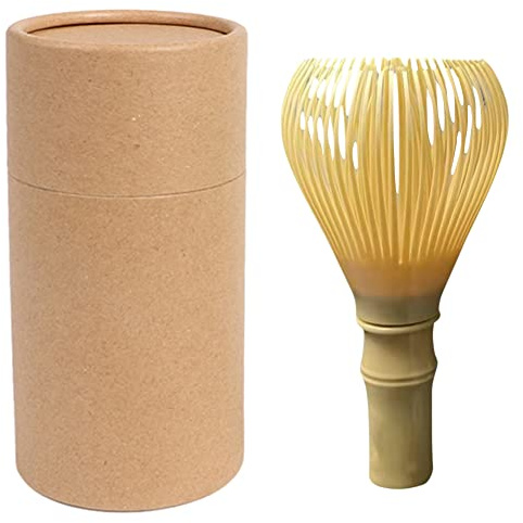 Resin Matcha Whisk Chasen Brush Tools for Matcha Green Tea Powder Reusable Powder Whisk Prepare Japanese Matcha Tea (Yellow)