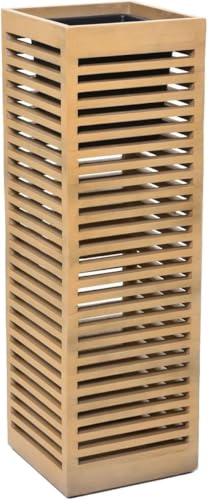 VIVANNO Bac à Fleurs Cube Bois Bloc Brun avec entretoises - 77x25x25