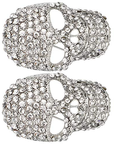 Totenkopf-Brosche, Totenkopf-Anstecknadel, Legierung, 2 Stück, Legierungsbrosche, Vintage-Mode, Totenkopf-Köpfe, Form, Anzug, Kleid, Anstecker, Dekoration, Zubehör