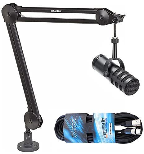 Samson Q9U Rundfunkmikrofon XLR USB Mikrofon + MBA28 Mikrofonarm + keepdrum XLR Kabel
