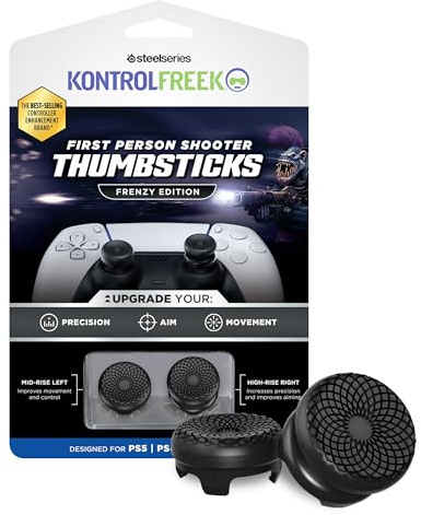 KontrolFreek FPS Freek Frenzy für Xbox One und Xbox Series X Controller | Performance Thumbsticks | 1 High-Rise, 1 Mid-Rise | Schwarz