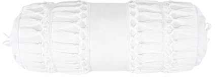 Levtex Home - Selesta Blush - Decorative Pillow (7in.x18in.) - Neckroll - White