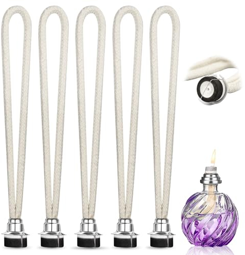 MEYAGOT 5 piezas lámpara de aceite mecha lámpara de aceite, mecha de repuesto para lámpara catalítica con quemador, mecha de lámpara aromática con quemador catalítico para el aire interior, mejorar