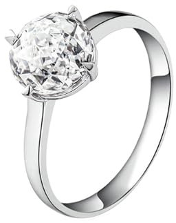 KnSam Ring Platin PT950, Solitärring Eheringe mit Moissanit in Ovalschliff, Platin Trauringe Hochzeitsring Echt Gold