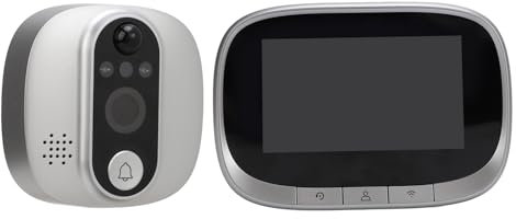 MENDUNER Smart Video Doorbell Wireless for Tuya App, 2.4G WiFi 2MP Peephole Camera with 4.3inch Screen for Home Security, PIR Motion Detection, Night Vision,120° Wide Angle