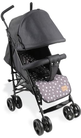 Bemesu Reisebuggy Kompaktkinderwagen mit 360°-Schwenkrädern, Reisebuggy, Kinder Wagen,Buggy Klein Zusammenklappbar,Kinderwagen Mit Schiebedach,0-36 Monate, Buggy bis 15KG, Schwarz