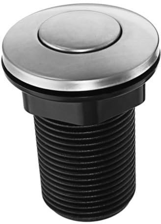 HOMSFOU 1pezzi Interruttore Aria in Plastica Abs Con Pulsante Pneumatico Nero Per Smaltimento Rifiuti Alimentari e Vasca Con Tubo Aria Facile Installazione e Tenuta Silicone