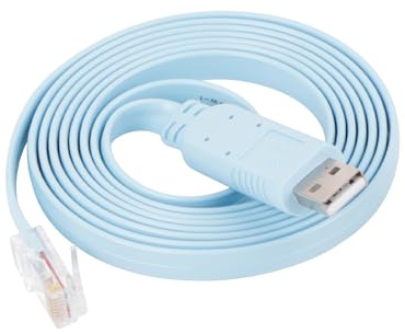 RIIEYOCA Câble de Console RJ45 vers USB, Câble de Console de USB pour Commutateurs, Routeurs, Pare-feu, Serveurs avec Interface de Console RJ45, etc. (1,8m/5,9ft)