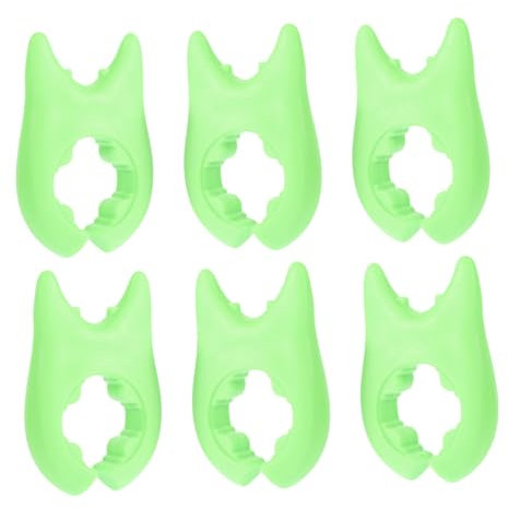 KICHOUSE 6pcs Silicone Pot Clip Spoon Rest Utensil Rack for Kitchen Cutlery Drainer Pot Lid Lifter Boil over Stopper