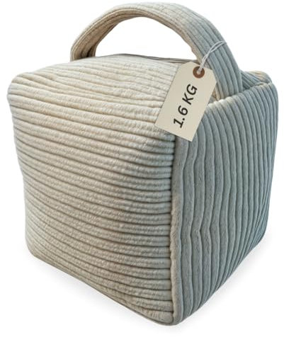 Beige Türstopper mit Cord-Griff | Modern | 1,6KG Single