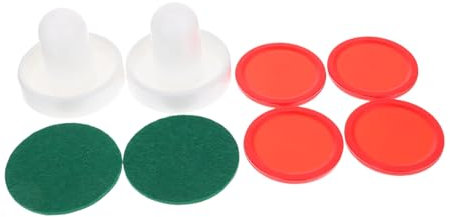 BESPORTBLE 2sätze Air Hockey Paddles Und Pucks Weiße Schieber Rote Spielbälle Für Tischspiele Und Kinderzimmer Langlebige Hockey-zubehörteile Für Stundenlangen Spaß