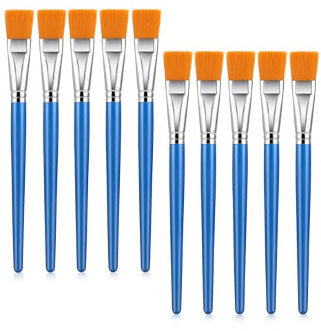 10 PCS Paint Brushes, Washable Art Brushes Watercolor Brush Paintbrushes Painting Supplies Art Supplies for Acrylic Painting Oil Paint Crafts Artist Adult Kids (Blue)