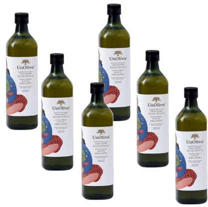 UnOlivo Aceite de Oliva Virgen Extra Ecológico Pack 6x1L PET | Variedad Picual | Cosecha propia | Procedente de Jaén