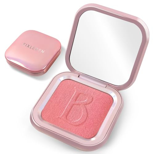 Fixleren Pink Blush, Puderrouge Für Individuelle Modellierung Von Langem Halt,Einfach zu Verblenden & Aufbaubar, Leuchtende Wangen. (Pink-2)