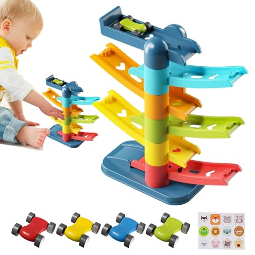 Hozaenwa Rampa Per Auto Bambini - Giocattolo Veicolo per Abilità Motorie | Rampa Interattiva Sviluppo Abilità Motorie Educativo Per Età Superiore 3 Anni