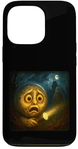 Moon Scary Horror Night Flashlight Halloween Ghost Case for iPhone 13 Pro