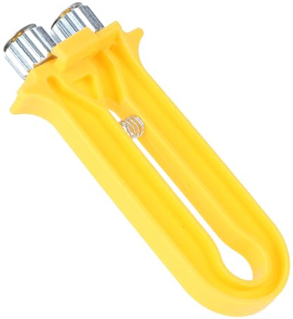 ORFOFE Bienenstock-drahtspanner Crimper Imkerei-Werkzeug mit Metallrädern und Kunststoffgriff Orange für Rahmen-drahtspannung und Enge Befestigung