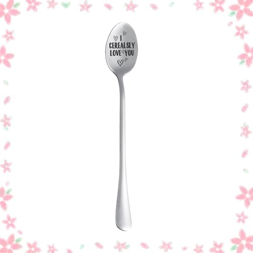 Personalised Engraved Long Handle Stainless Steel Spoons, Custom Name Coffee Tea Dessert Latte Spoons, Ideal Family Gifts for Birthdays Anniversaries Christmas Weddings
