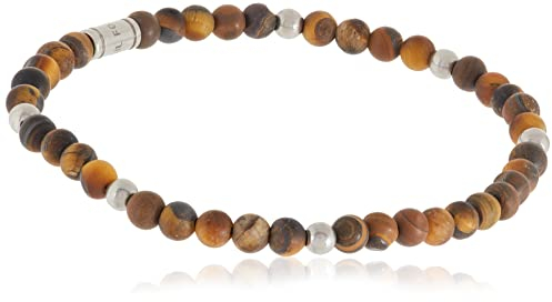 Fossil Armband Für Männer Wellness, 185mm Braunes Halbedelsteinarmband, JF02939040