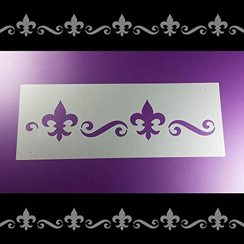 Schablone Bordüre Fleur de Lys Ornament Volute B2B23