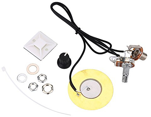 Gitarren Tonabnehmer, Gitarren Vorverstärker Verstärker Tonabnehmer Für Piezo Tonabnehmer Zubehör Mit Dichtungen, Muttern, Farbband, Gommures Piezo Disc 50Mm