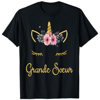 Enfant fille Licorne Grande Sœur Je Serai une Grande Sœur T-Shirt