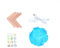 Tiardey 20PCS Kunststoff USB DIY Puzzle Lampe Desktop Spleien Nachtlicht Mit Holzsockel Kit - Blau