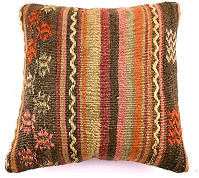 kelim kissen 40x40 cm handgefertigt kelim kissenbezug orientalische kissen kopfkissen viereckig dekorative bohemian kissenhülle dekokissen sofakissen zierkissen code 4506