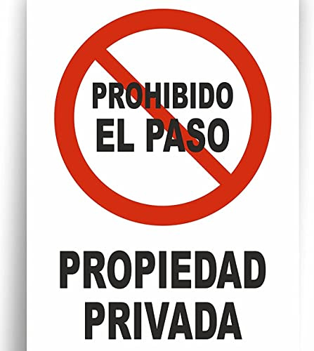 FERRETELIX® Cartel Prohibido el Paso Propiedad Privada 40x30 cm | PVC Resistente