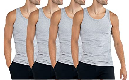 Palleon 4er Pack Herren Unterhemd aus 100% Baumwolle – Achselhemd (2XL)