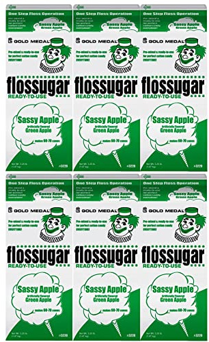 BeeQ BOX - (Pack of 6) Sassy Apple Cotton Candy Flossugar 1/2 Gallon Cartons