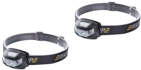 Hemobllo 2piezas Mini Linterna Led Inteligente Sensor Headlamp Para Correr y Acampar Luz Frontal Multiusos Para Pesca y Senderismo Diseño Ligero y Práctico Negro